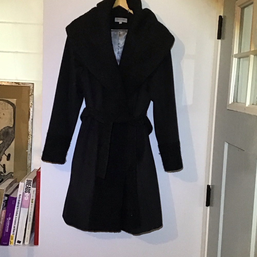 Calvin Klein Grey Textured Coat